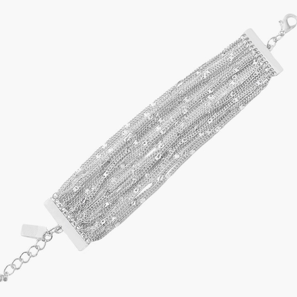 SAVVY CIE JEWELS SILVER MULTI CHAIN BRACELET - NWT! - Picture 4 of 6